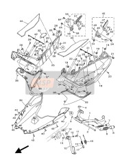 2DPF74300100, Hintere Fussraste Kompl. 1, Yamaha, 0